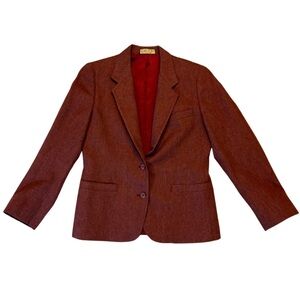 Vintage Gordon of Philadelphia Wool Blend Blazer Lined Meg Ryan Autumn 36” chest